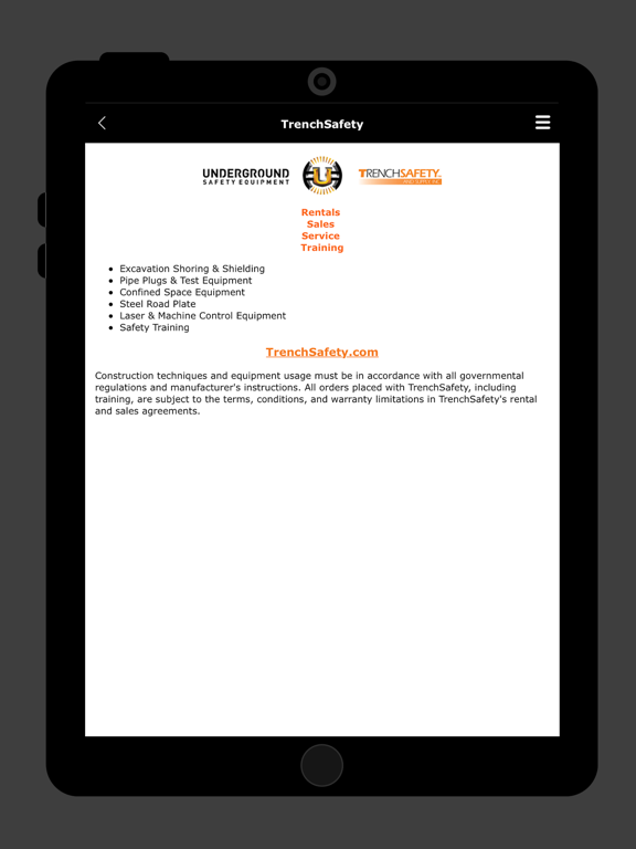Underground Safety iPad screenshot 5 - Productivity app