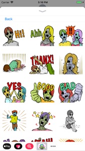 Zombie Stickers Collection screenshot #3 for iPhone