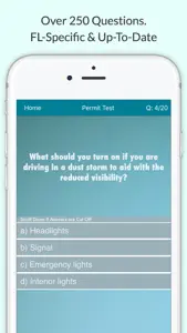 Florida DMV Permit Test screenshot #2 for iPhone