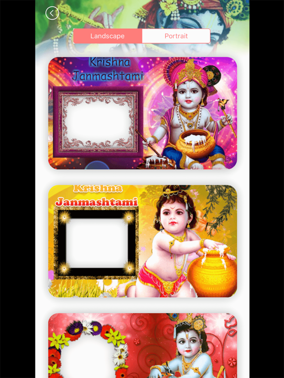 Janmashtami Photo Frame Editor iPad screenshot 5 - Photo & Video app