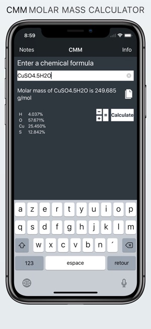 CMM | Molar Mass Calculator