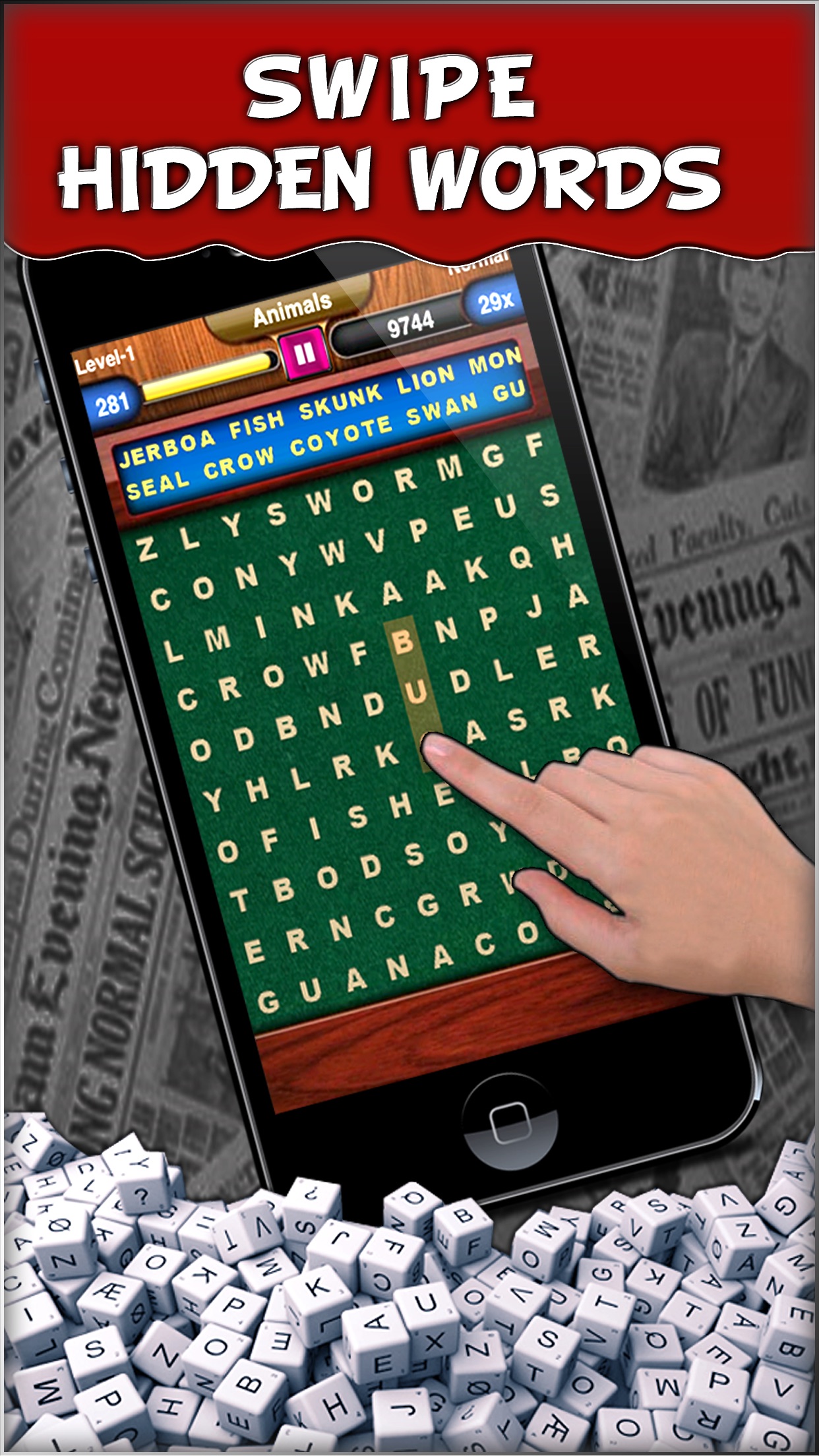 Screenshot 1 of Word Swipe : Word Search