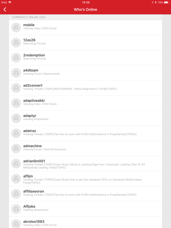 STM Forums iPad screenshot