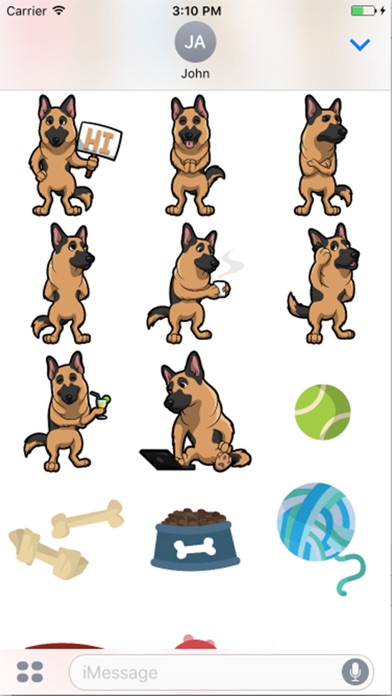 German shepherd Dog emojis screenshot 4