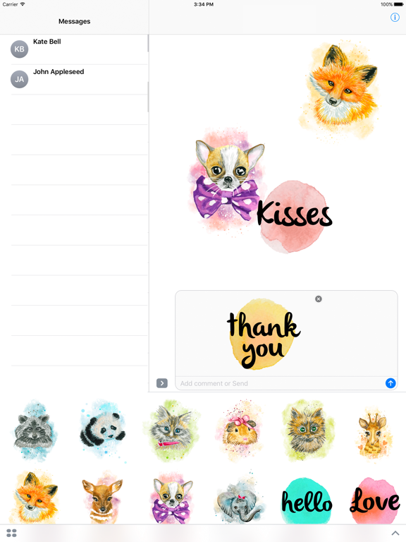 Screenshot #6 pour Watercolor Emoji Stickers for iMessage & WhatsApp