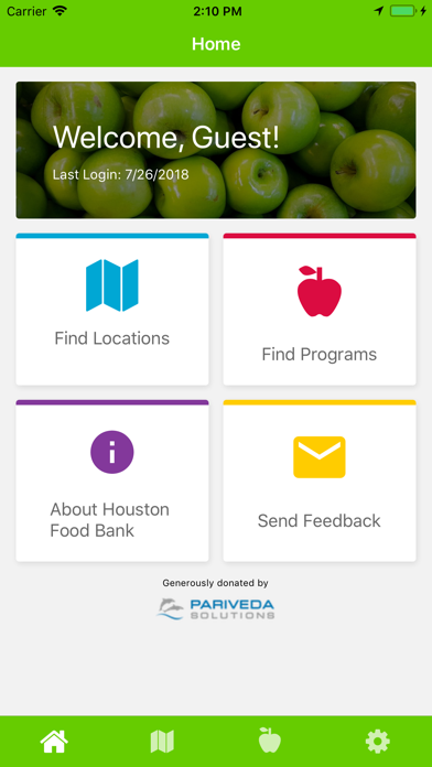 Houston Food Bank Screenshot