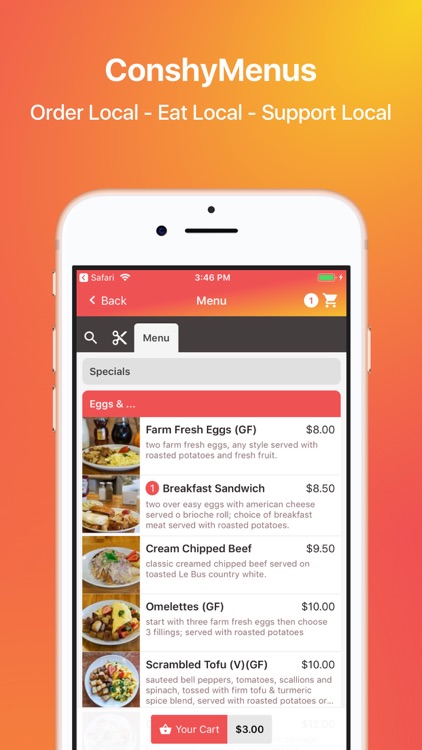 ConshyMenus - Order Online