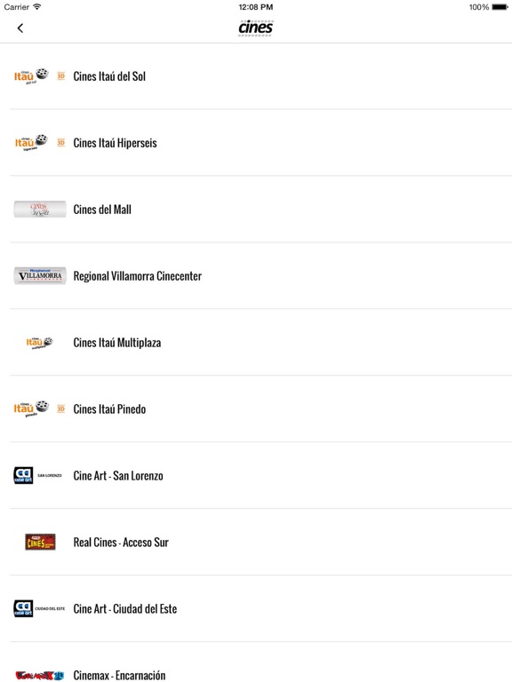 Cines.com.py iPad screenshot 5 - Entertainment app