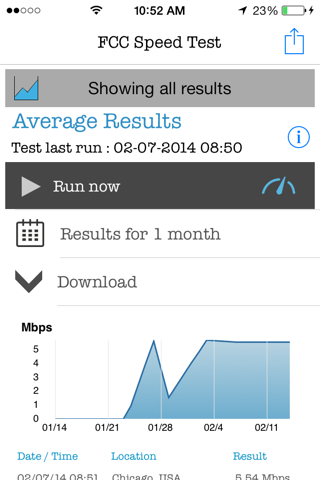 FCC Speed Test screenshot 2