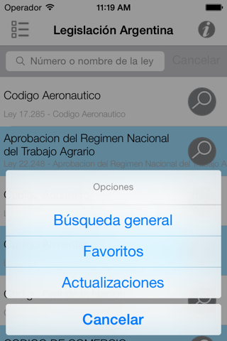 Legislación Argentina (Leyes) screenshot 2