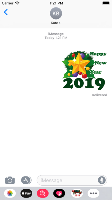 How to cancel & delete Happy New Year 2019 Sticker from iphone & ipad 3