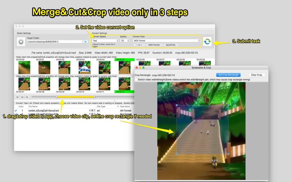 #1. Video Cut&Crop&Join (macOS) 由: 刚刚 孔