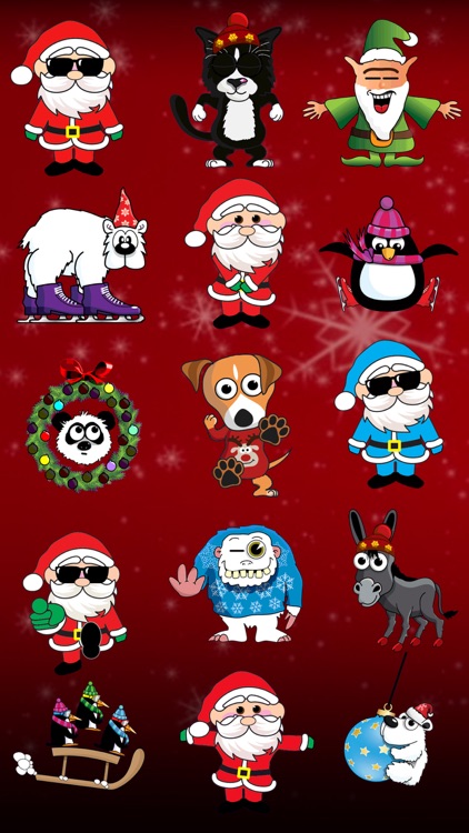 Santa and Friends Stickers