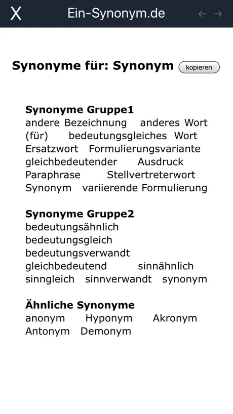 Ein-Synonym.de - Wörterbuch
