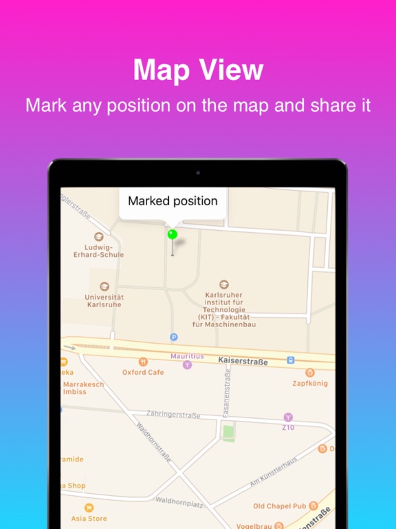GPS to SMS 2 iPad screenshot 4 - Navigation app