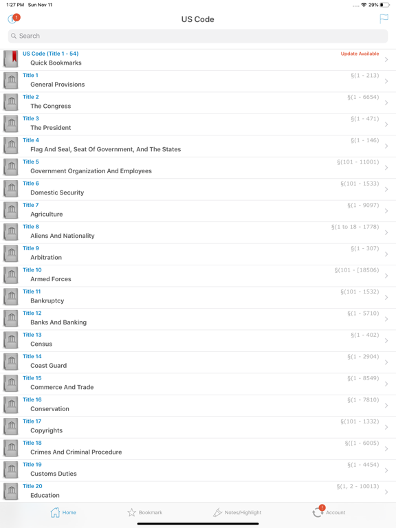 Screenshot #4 pour US Code, Title 1 to 54 Codes
