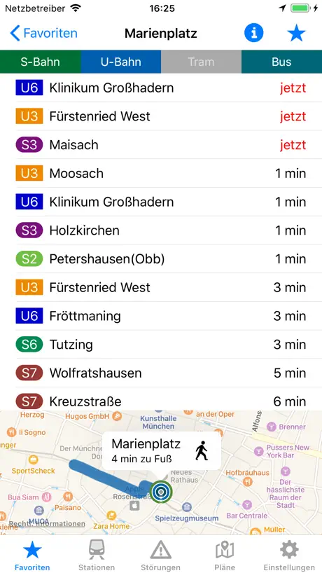München Abfahrten