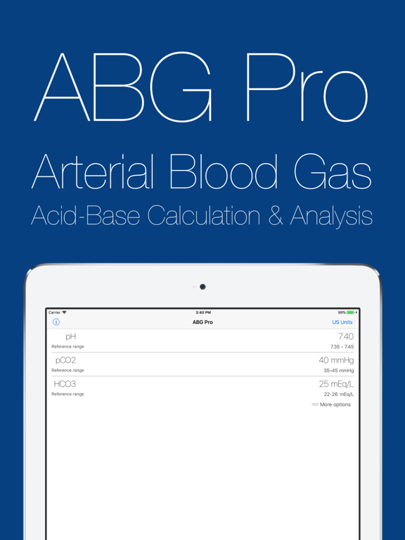 Screenshot #4 pour ABG Pro Acid Base Calculator