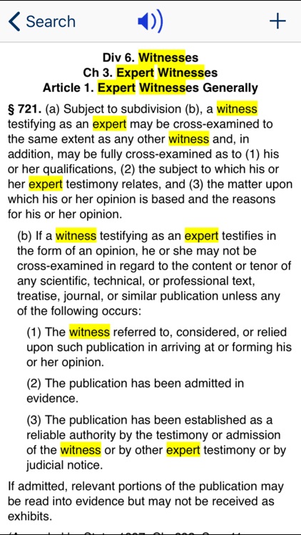 CA Evidence Code 2019