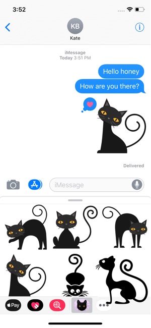 Black Cat in the City Stickers