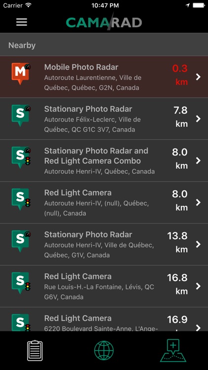 CAMARAD - Speed radars and red light cameras alert