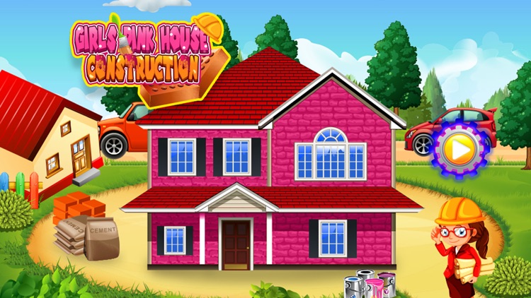 Girl Pink House Construction