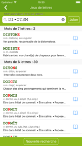 Assistant de jeux de lettres screenshot