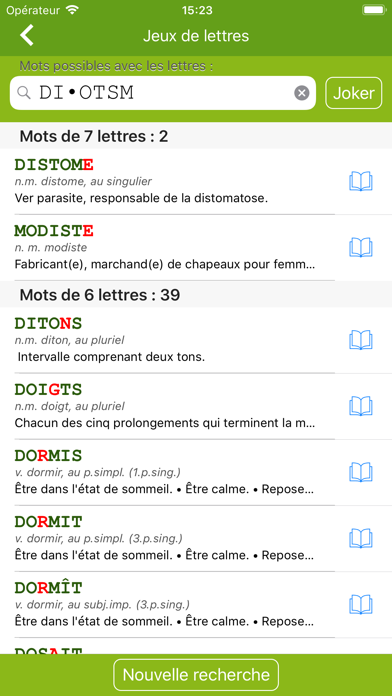 Assistant de jeux de lettres Screenshot