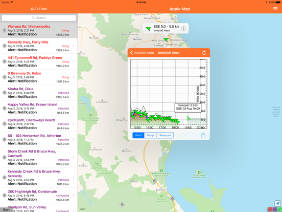 QLD Fires iPad app afbeelding 2