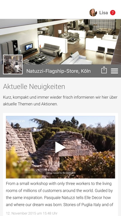 Natuzzi-Flagship-Store, Köln