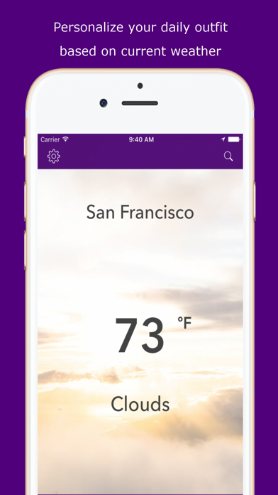 Screenshot #1 pour WePick - Let The Weather Pick Your Outfit