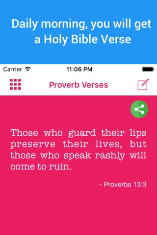 Proverbs Daily Bible Versesのおすすめ画像1