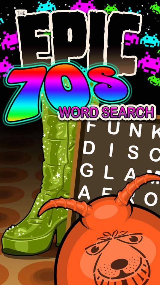 #1. Epic 70s Word Search - giant seventies wordsearch (iOS) Podle: Lightwood Consultancy Ltd