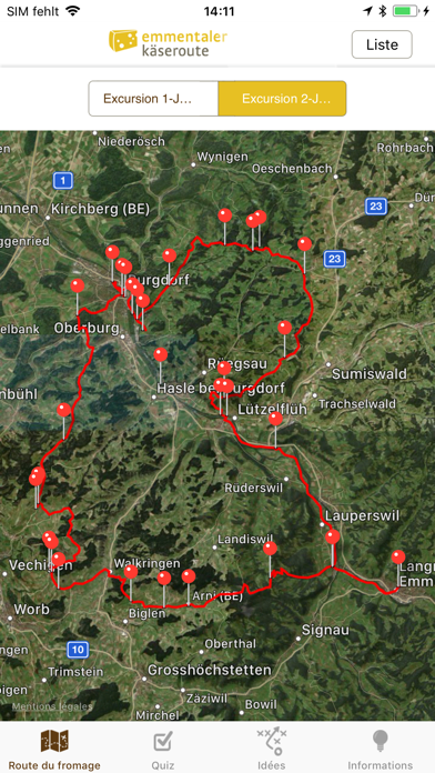 Screenshot #1 pour Route du fromage de l'Emmental