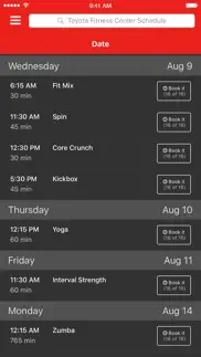 toyota fitness center iphone screenshot 2