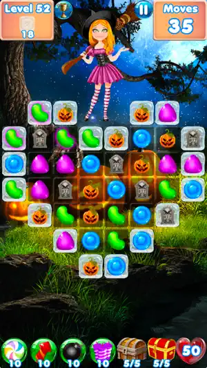 Candy Halloween Games Match 3 screenshot 2