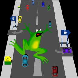 Frog cross the road@