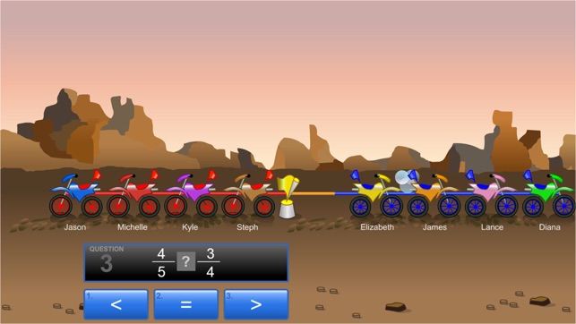 Dirt Bike Comparing Fractions(圖3)-速報App