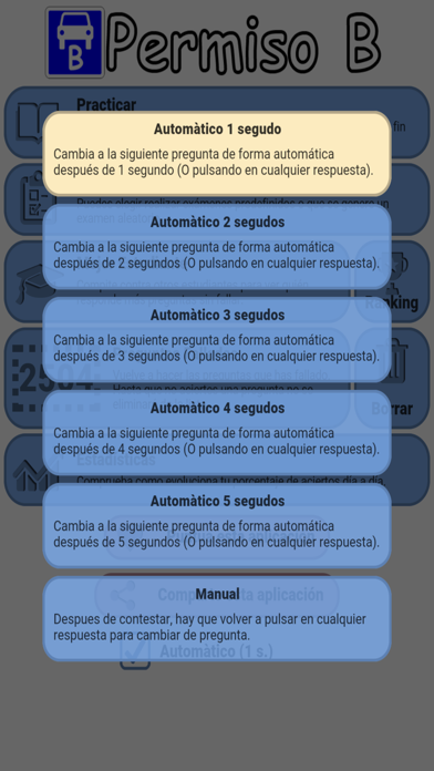 Examen teórico coche carnet B Screenshot
