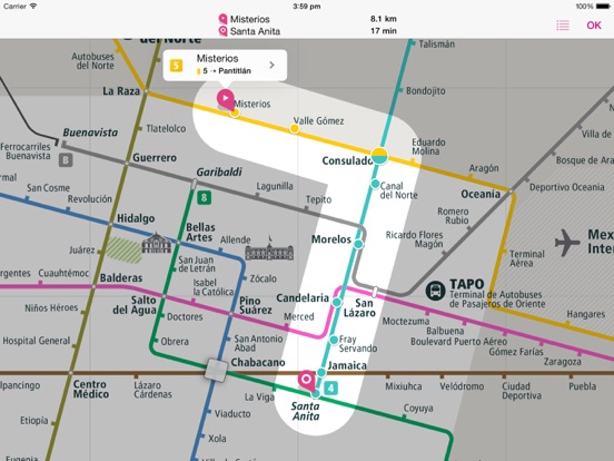 Screenshot #6 pour Mexico City Rail Map Lite