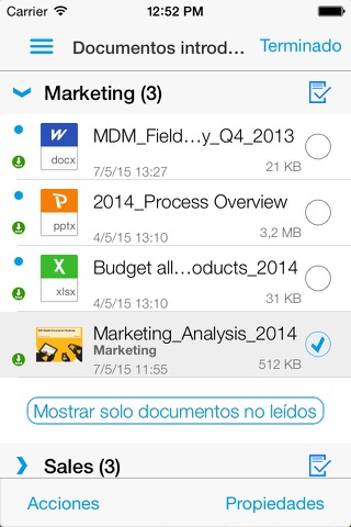 SAP Mobile Documents screenshot 3