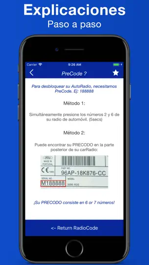 Captura de pantalla de Código Radio en iPhone 4