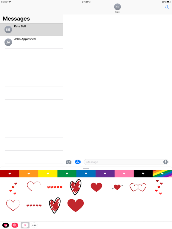.hearts iPad screenshot 3 - Stickers app