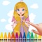 The Best princess coloring book of kids game Color the coloring pages of princess, princes, fairy and pretty girls on your phone or tablet