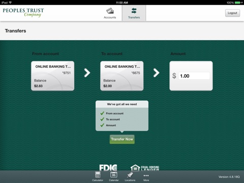 Peoples Trust Company for iPad screenshot 4