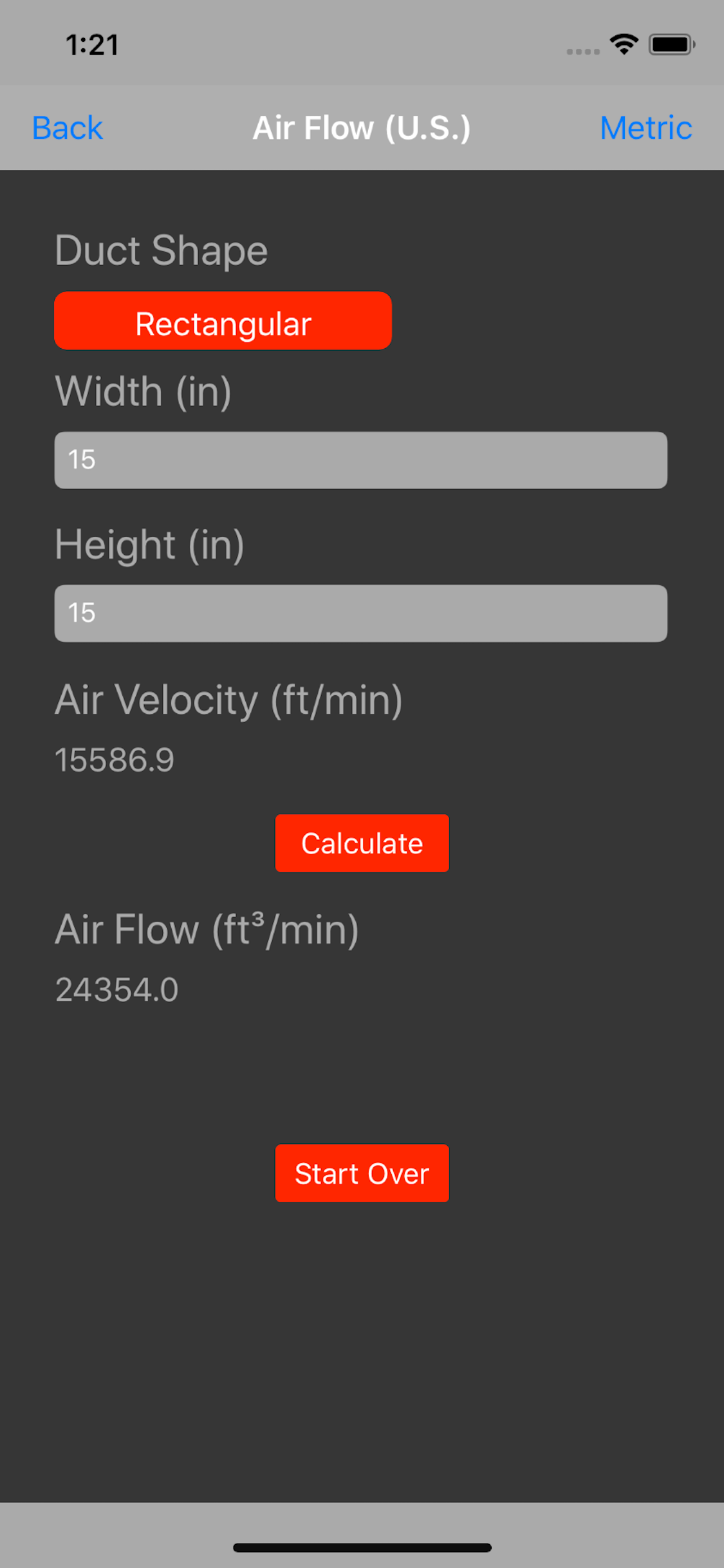 Air Velocity and Flow Calc
