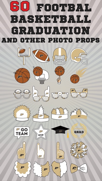 Purdue Boilermakers PLUS Selfie Stickers