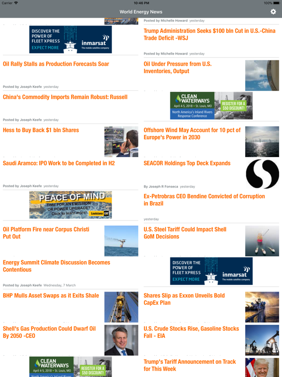 World Energy News iPad screenshot