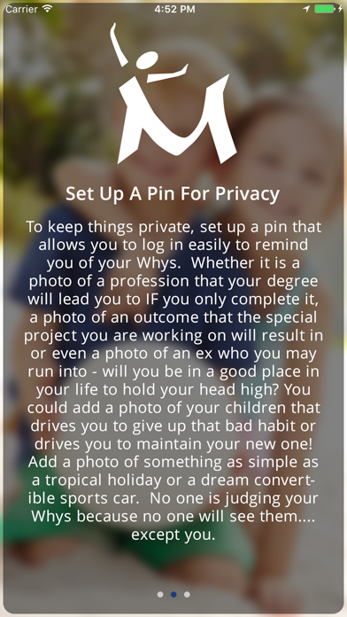 MyWhy app screenshot