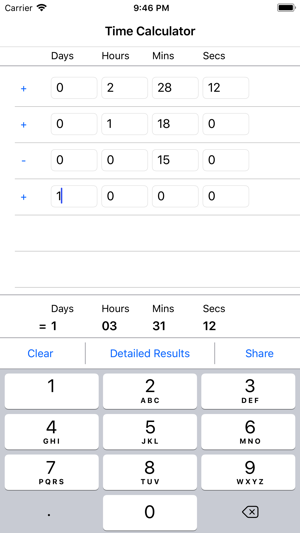 Time Sums: Time Calculator